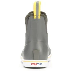 Xtratuf Men's 6" Ankle Deck Waterproof Boot - Gray / Yellow - 22735 -Boot Shop product 22735 GRY 3 2400x c8190295 47cb 440f b024 b921c1a11af3