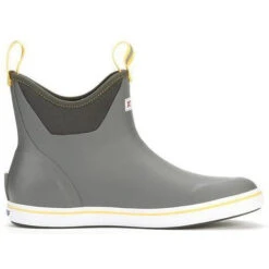 Xtratuf Men's 6" Ankle Deck Waterproof Boot - Gray / Yellow - 22735 -Boot Shop product 22735 GRY 4 2400x 6374319b 5332 4537 849f 1373dfb150ec