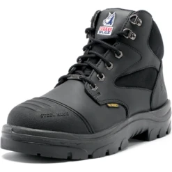 Steel Blue Men's Parkes Side Zip WP Steel Toe Hiker Work Boot - Black - 812968 -Boot Shop pz 6