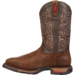 Rocky Men's Long Range Stl Toe WP Pull-on Western Boot Brown FQ0006654 -Boot Shop rocky mens long range stl toe wp pull on western boot brown fq0006654 4